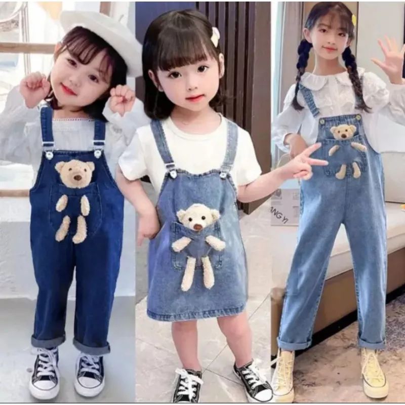 Overall Celana Bear anak perempuan/bajukodok boneka bear anak
