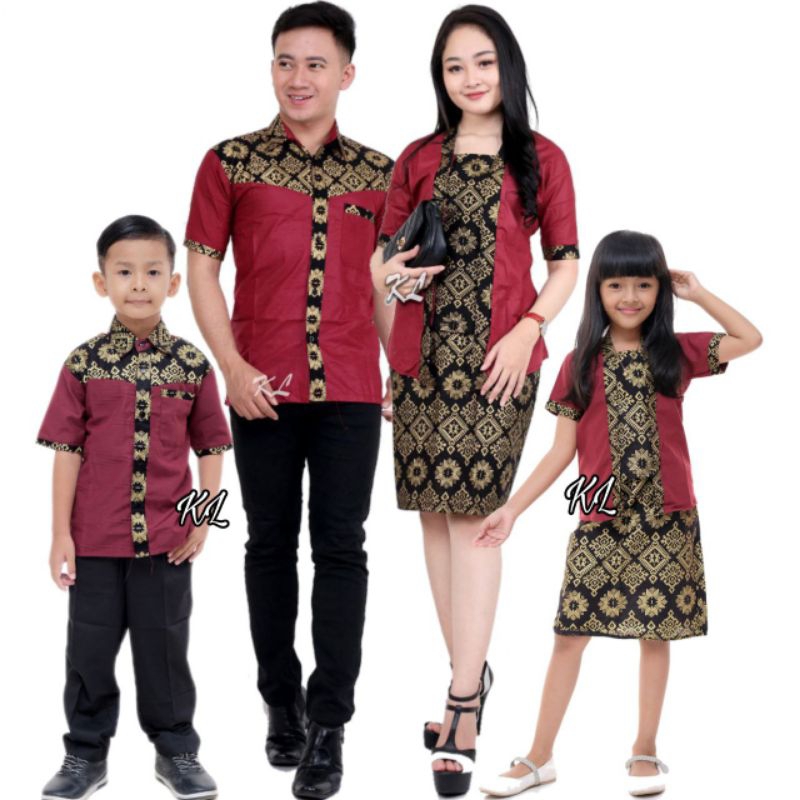 SARIMBIT BATIK | SERAGAM KELUARGA NATAL | KELUARGA COUPLE BATIK R&B KATUN OIL | COUPLE BATIK MOTIF |