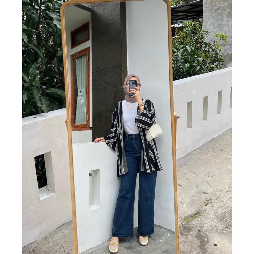 IL - OUTHER WANITA JUMBO TERBARU / JANE LONG OUTHER WANITA MOTIF SALUR /CARDIGAN WANITA KEKINIAN