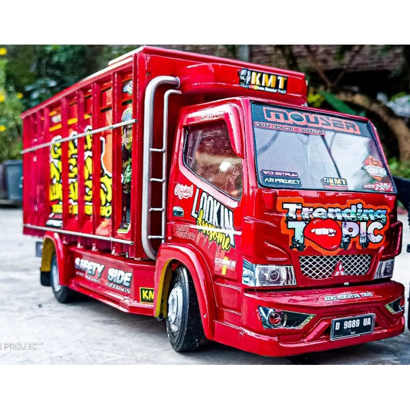 miniatur truk oleng new trending topik warna merah mainan anak-anak kekinian mainan mobil oleng asli