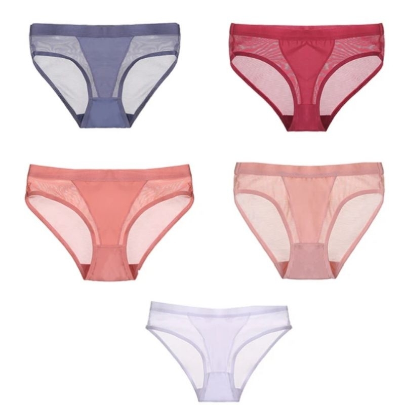 FINETOO FT75 Sexy Celana Dalam Wanita Transparent Sport Brief Women Panty Soft