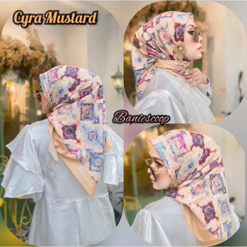 Hijab Baniescoop cyra Mustard