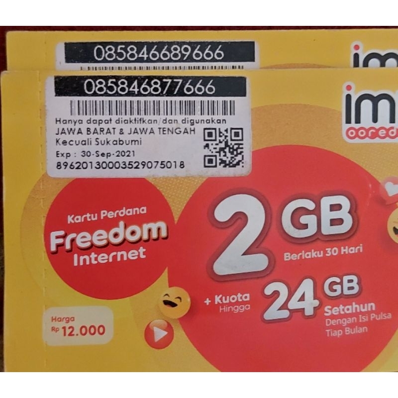 Nomor cantik indosat triple 666