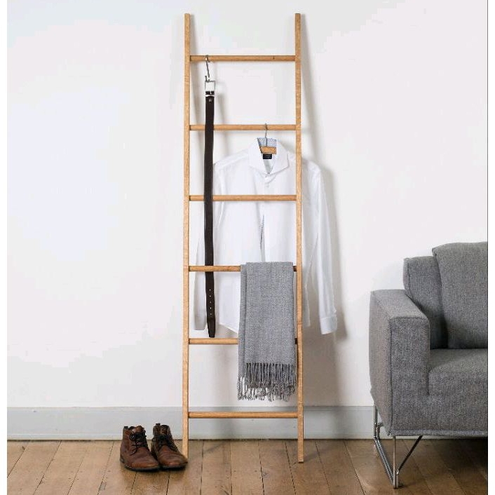 Ladder hanger tangga kayu/gantungan baju/gantungan handuk/rak jilbab
