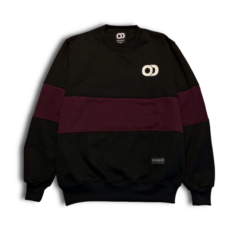 Sweater Crewneck Pria Combinasi Bordir Sweatshirt Cowok Cewek Terlaris High Quality Premium