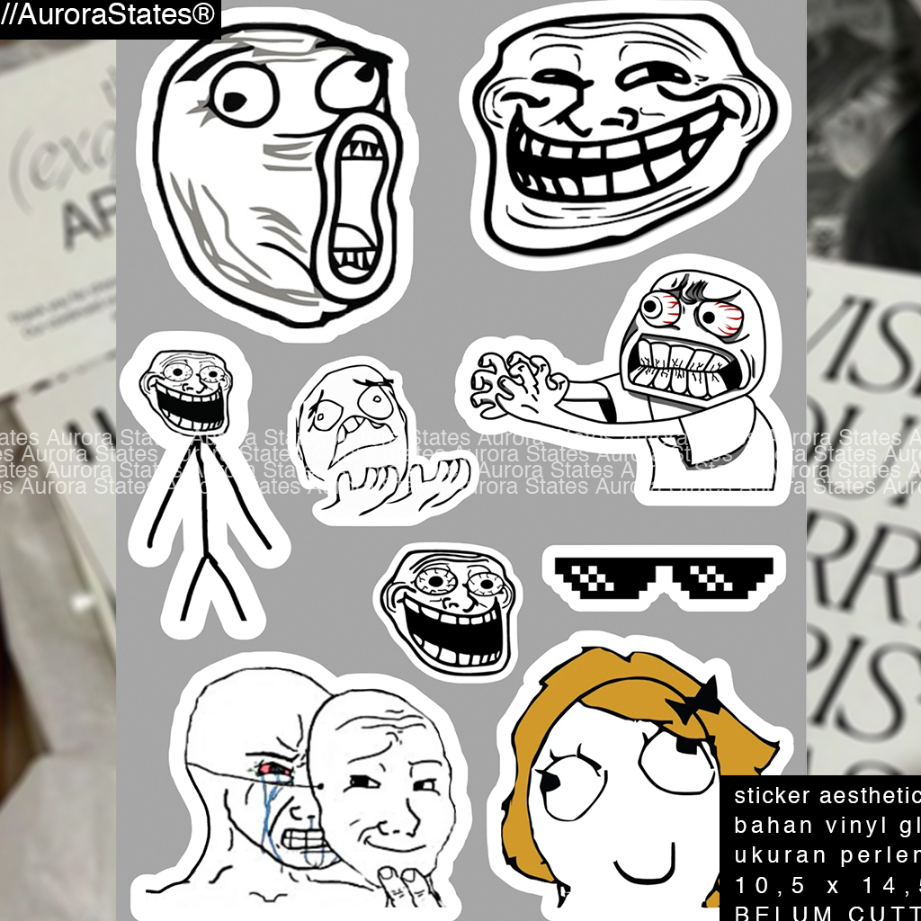 

Sticker Meme | Stiker LOL | Sticker Lucu | Stiker Vinyl Anti Air | Custom Sticker Aesthetic