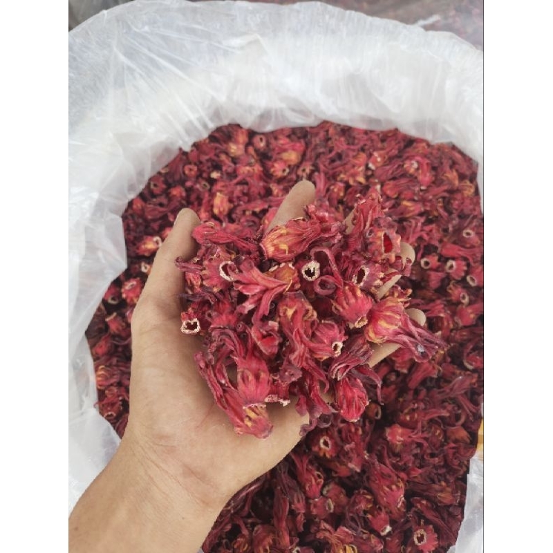 Bunga Rosella Rosela isi 250 Gram Kering Basah Segar