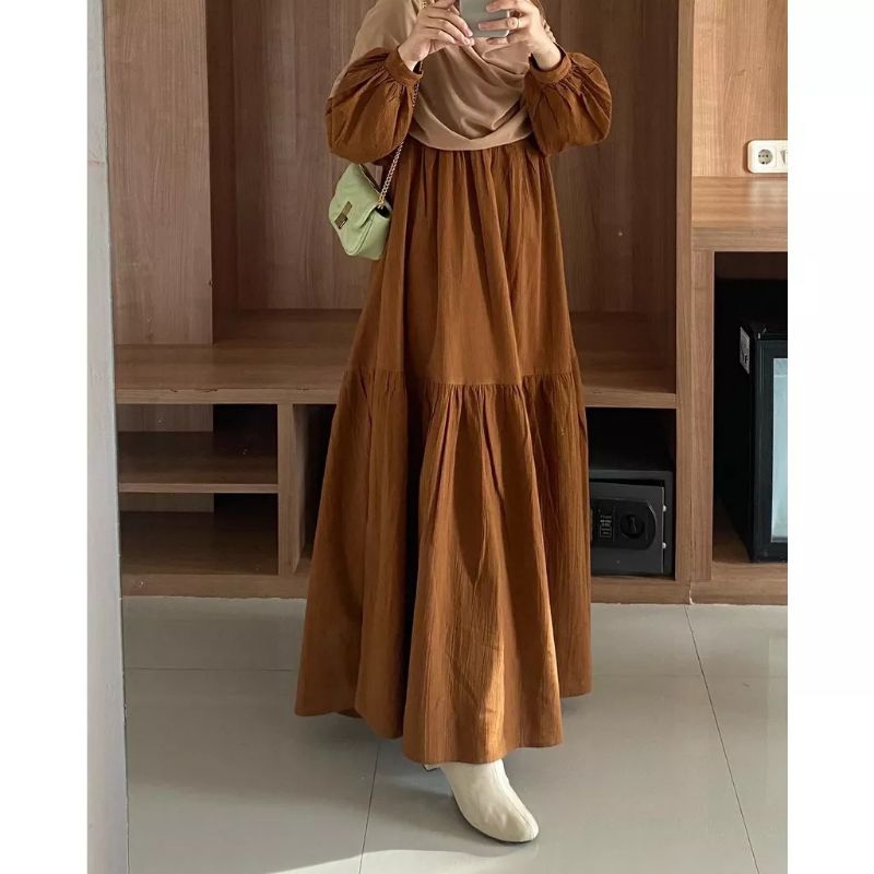 gamis remaja abaya dira/dres busui remaja wanita/gamis CRINKEL Airflow