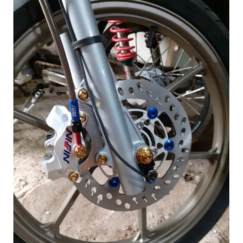 selang rem depan swits 100cm carbon universal rxking supra tiger fu vixion mio xeon beat scoopy dll