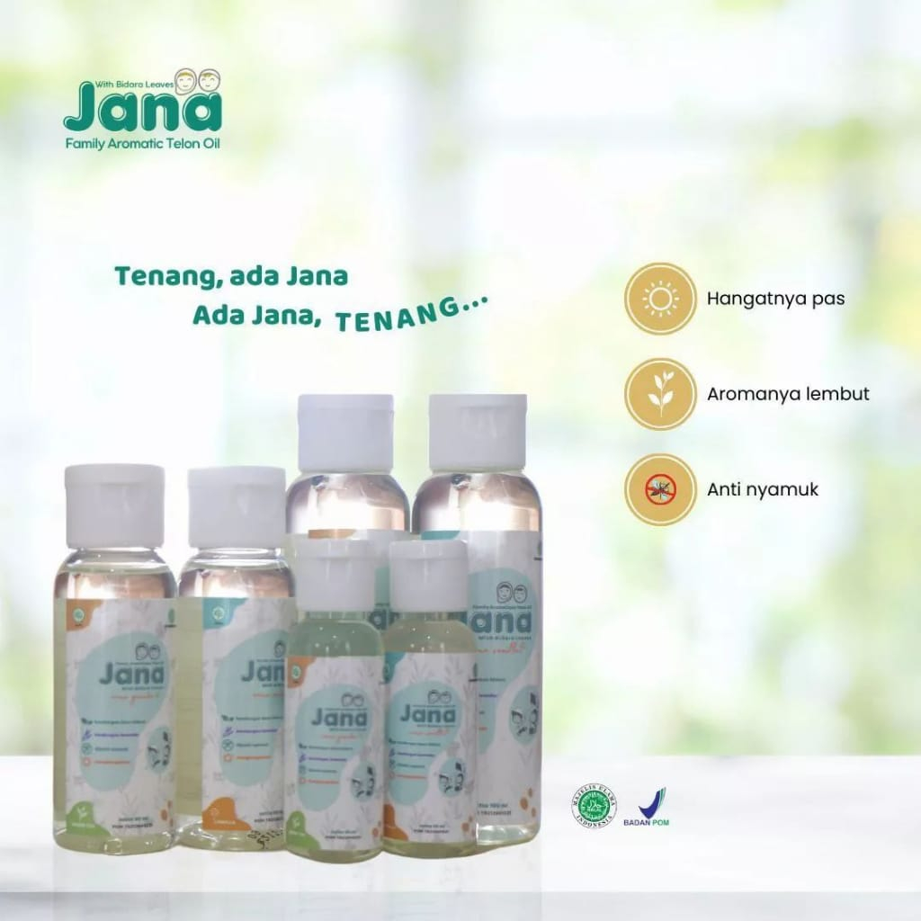 JANA TELON Bidara  Family Aromatic |  Minyak Telon Bayi 100ml 60ml 30ml | varian Vanilla &amp; Greentea