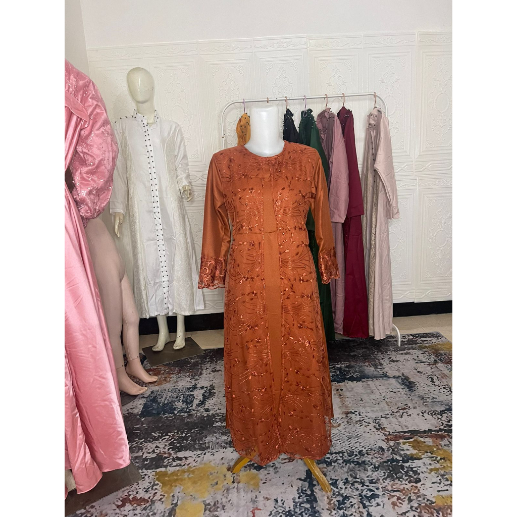 Hani Gamis Anak Warna Kuning Tembaga Terracota Terakota Pilihan Elegan untuk Anak Usia 9-14 Tahun Ba