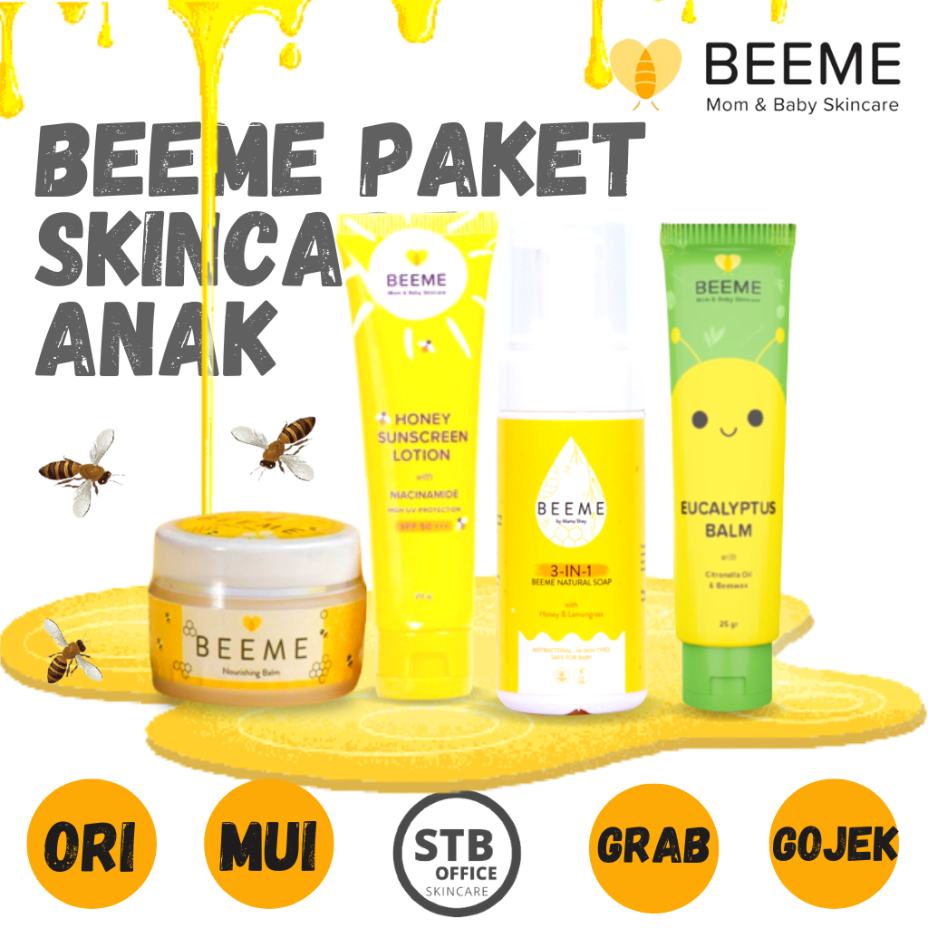 Paket Beeme Perawatan Wajah Anak Skincare Bayi Paket Skincare Bumil Busui Halal Bpom Aman Cream Anak