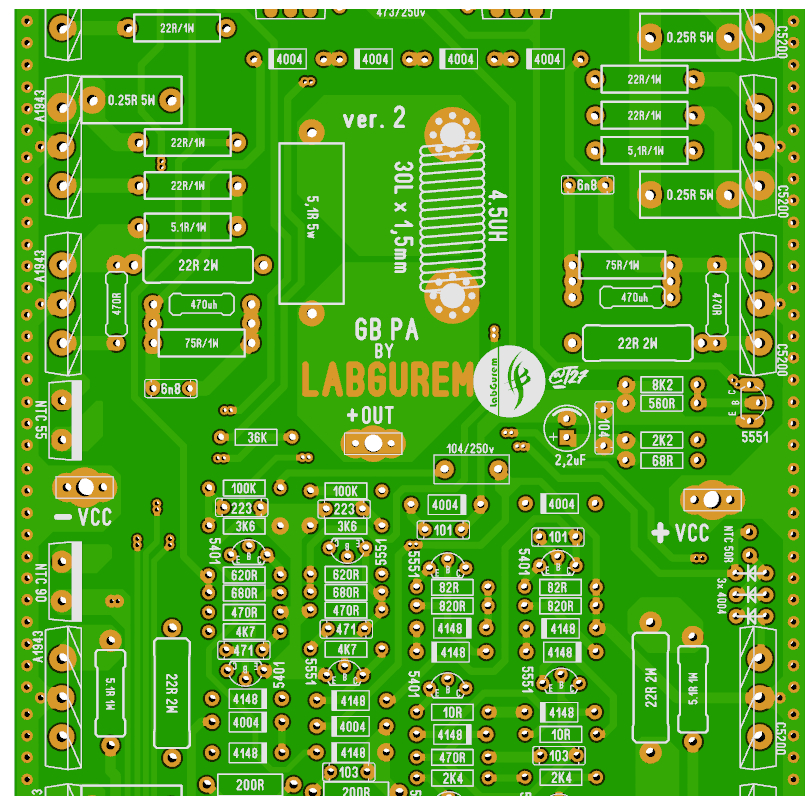 PCB Ampli GB 3U Dauble Layer