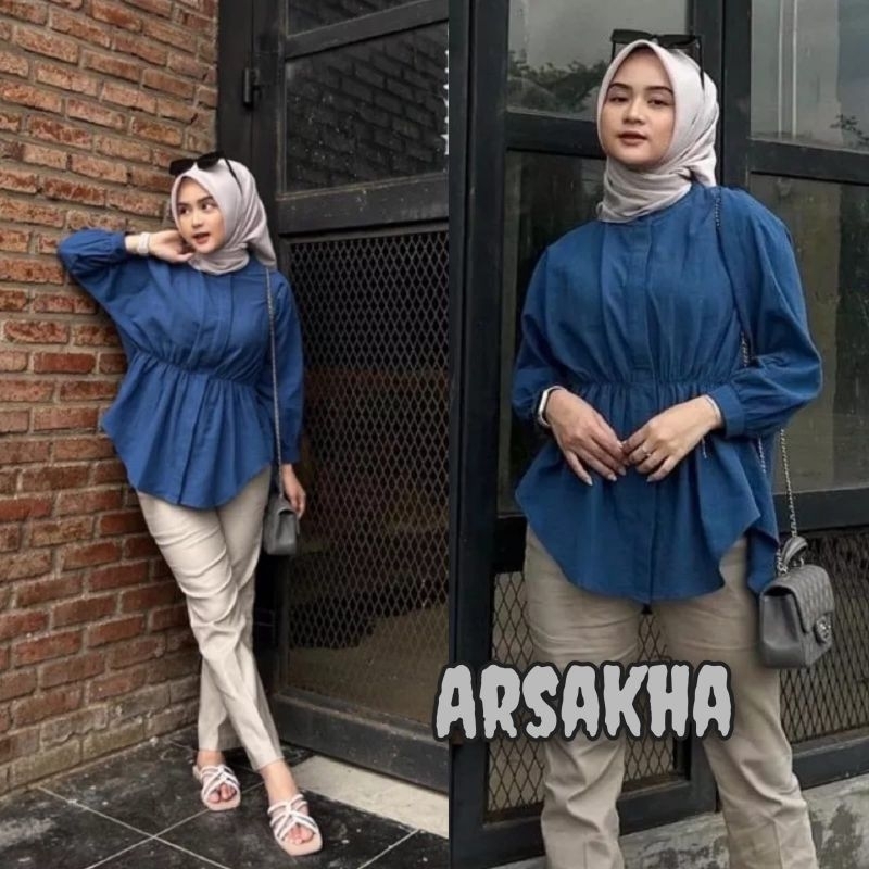 alya shirt - kemeja wanita oversize - atasan wanita