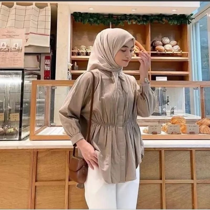 alya shirt - kemeja wanita oversize - atasan wanita