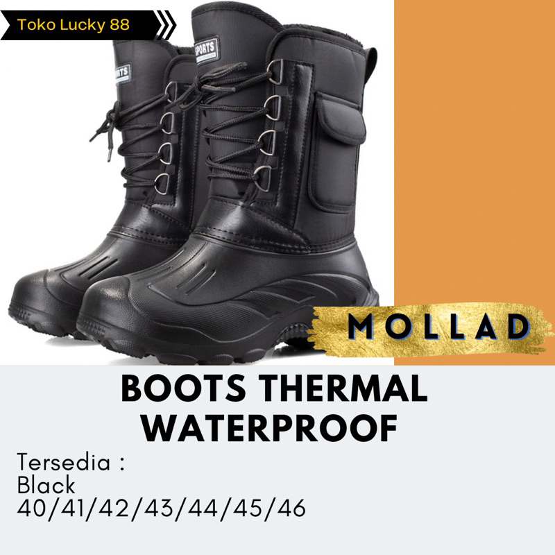 IMPORT MOLLAD BOOTS LEATHER sepatu boots kulit anti air waterproff jumbo besar armi kuat kokoh winter salju musim dingin