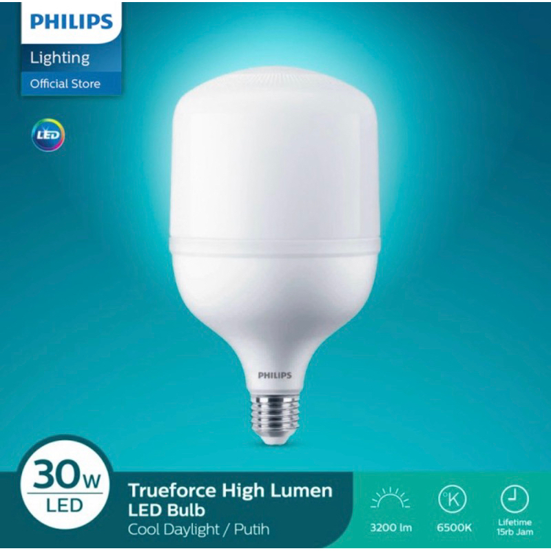 Lampu LED Bulb Philips TrueForce Core 25W 30W 35W 40W 45W 50W Capsule 30 Watt 30Watt Putih E27 JUMBO