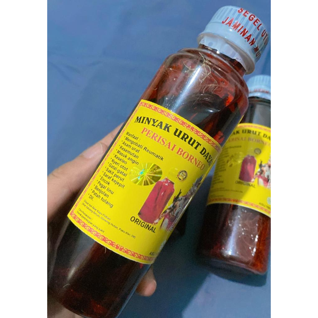 Minyak Dayak - Minyak urut perisai borneo - Minyak Urut Dayak - Asli kalimantan