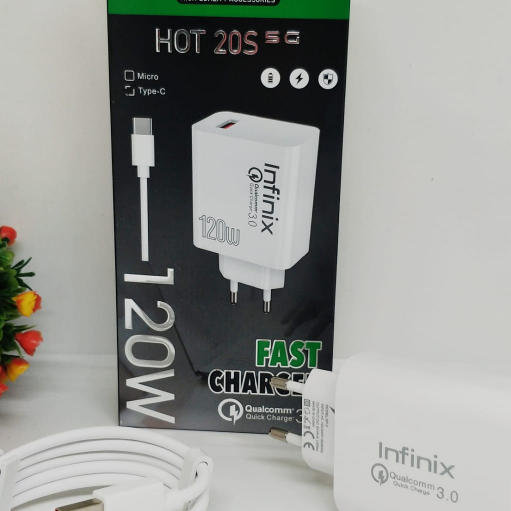 Charger Infinix Hot 20s 120W Ori 100% Micro Type C Infinix hot 20s fast charging PROMO SEN