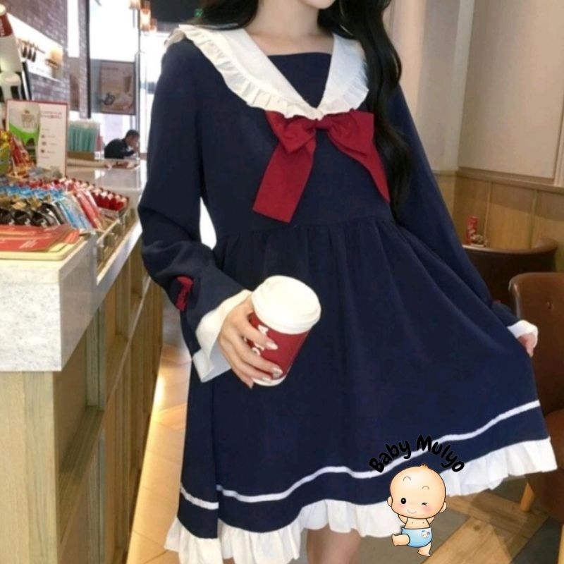 Seifuku Dress Wanita Fullset/Kostum Cosplay Anime