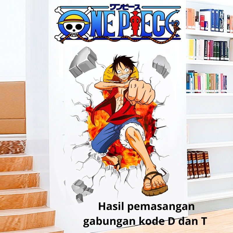 WALLSTICKER WALLSTIKER WALL STICKER STIKER DINDING ANIME ANIMASI FIGURE KARAKATER  KAPAL ONEPIECE WALLPAPER ONE PIECE SANJI LUFFY ZORO NAMI WANTED WALSTICKER DEKORASI RUANG TAMU KAMAR TIDUK ANAK ANAK CEWEK COWOK WALSTIKER PAPER TEMBOK WALLPEPER KARTUN