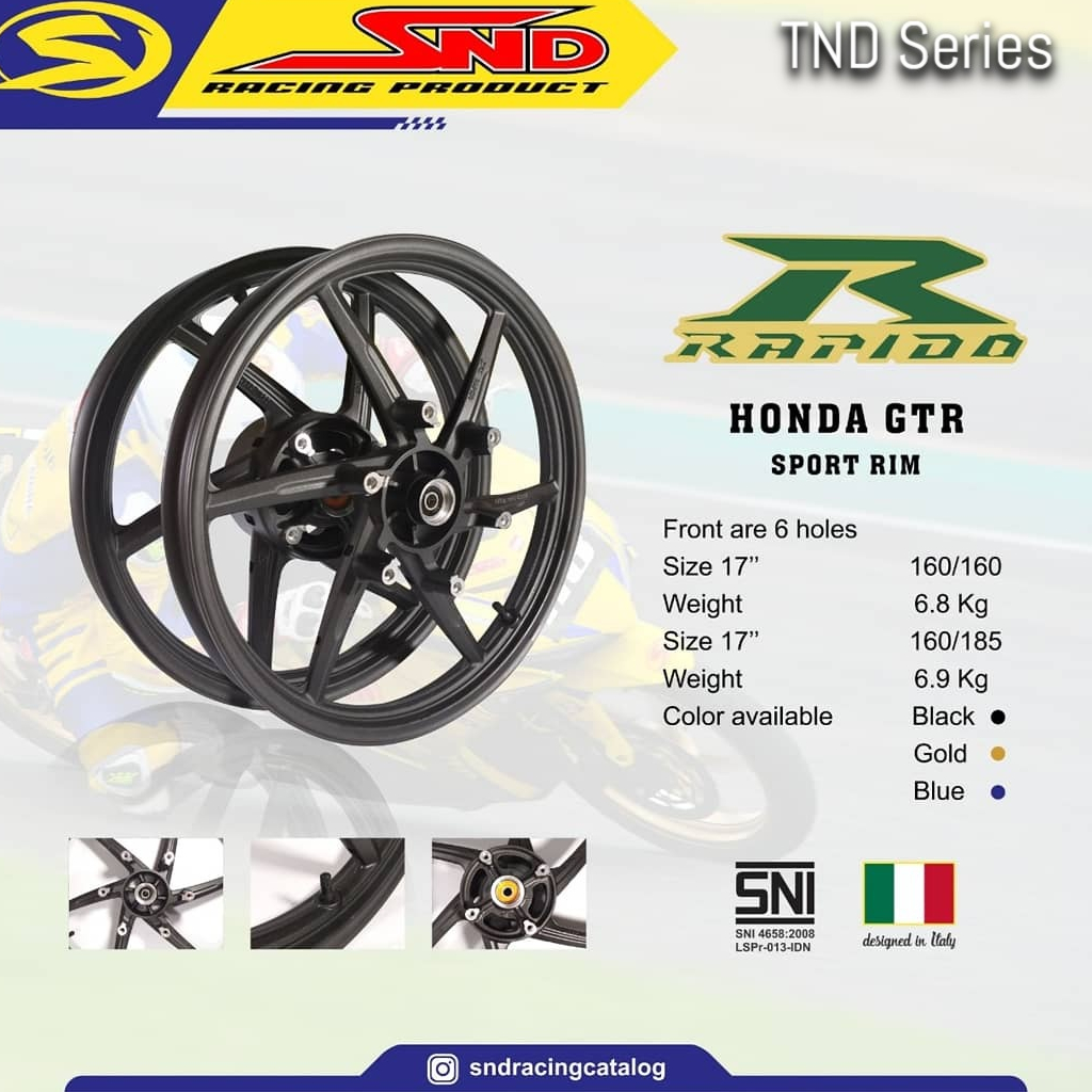 VELG SND RAPIDO SPORT RIM HONDA GTR (SET)