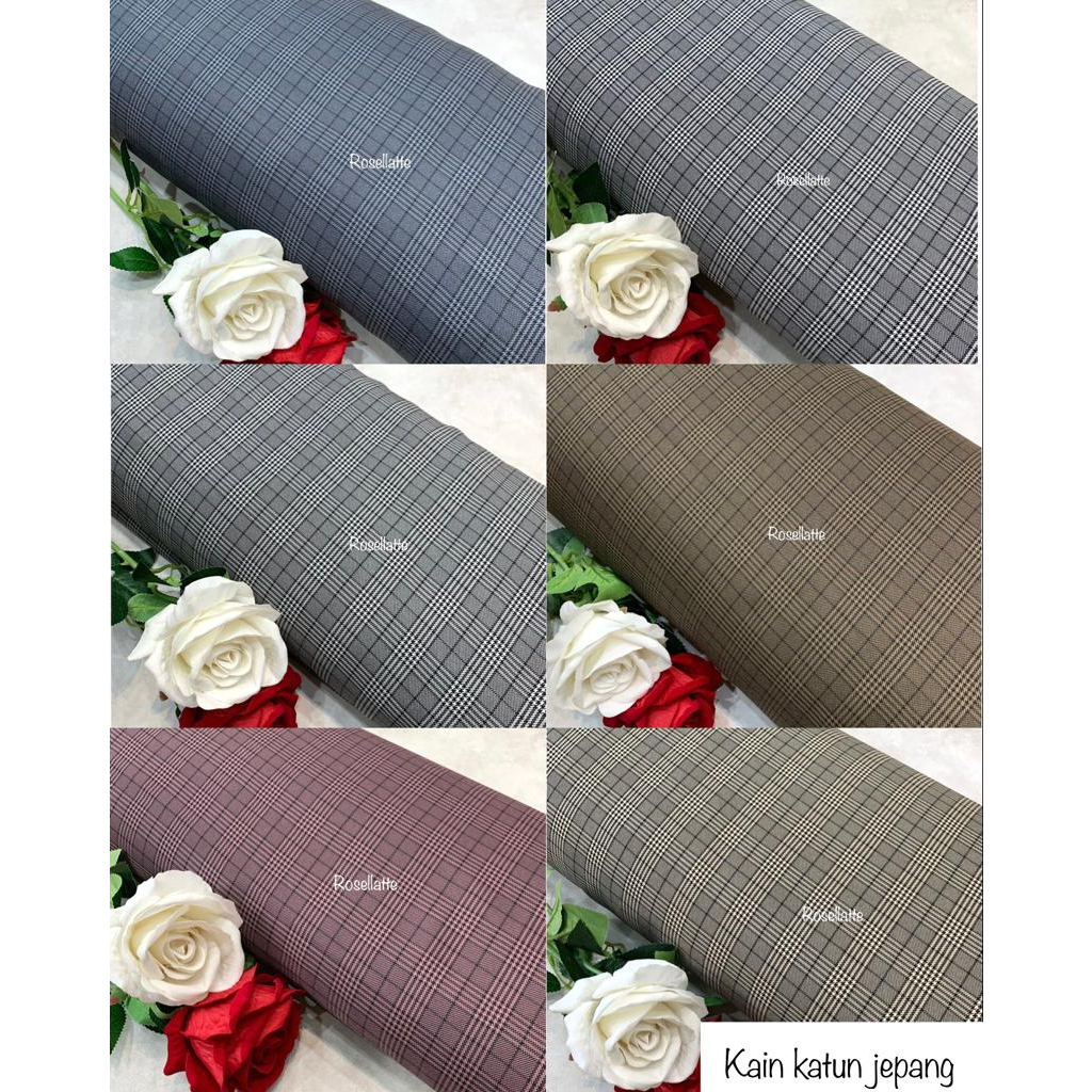 Kain Semi Wool Motif Kotak-Kotak