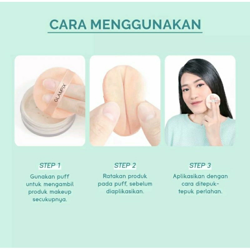 GLAMFIX Finishing Powder Puff / Rembuk/Spons Bedak