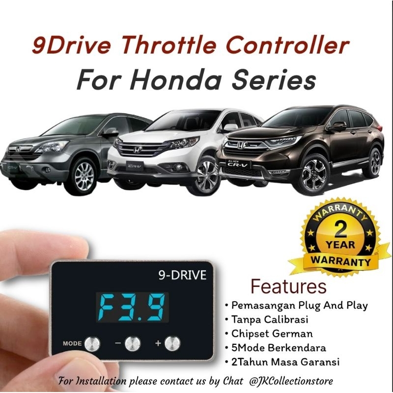 9 Drive Throttle Controller Accelerator CRV Honda CR-V Series Remap Piggyback 9Drive
