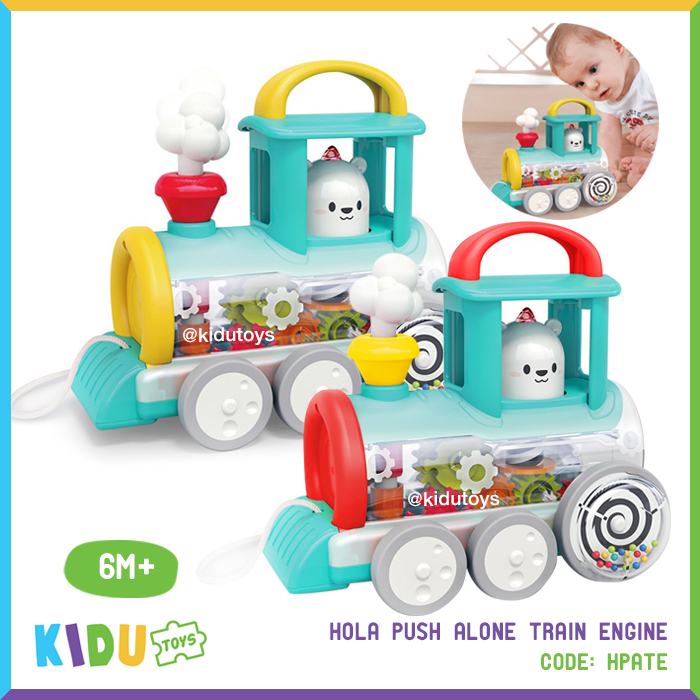 Mainan Kereta Anak Hola Push Alone Train Engine Red Kidu Baby