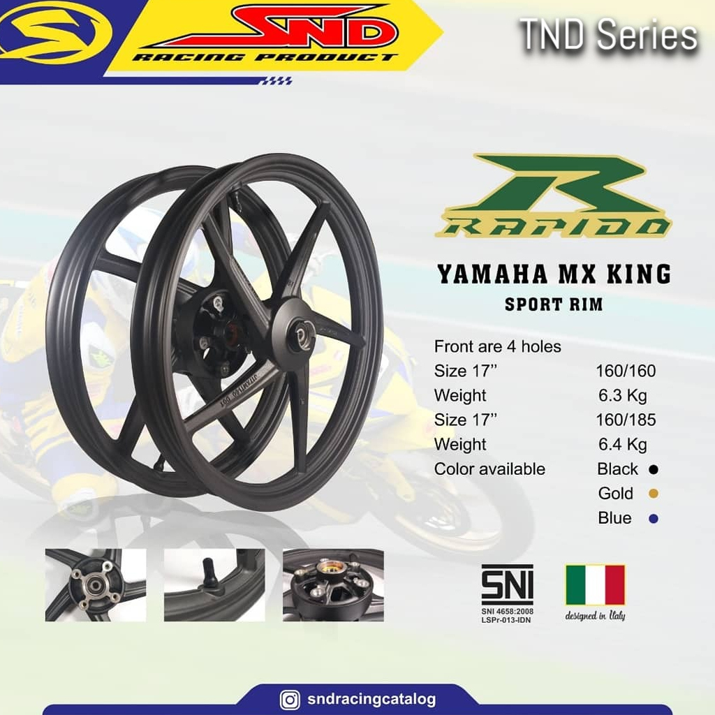 VELG SND RAPIDO SPORT RIM YAMAHA MX KING (SET)