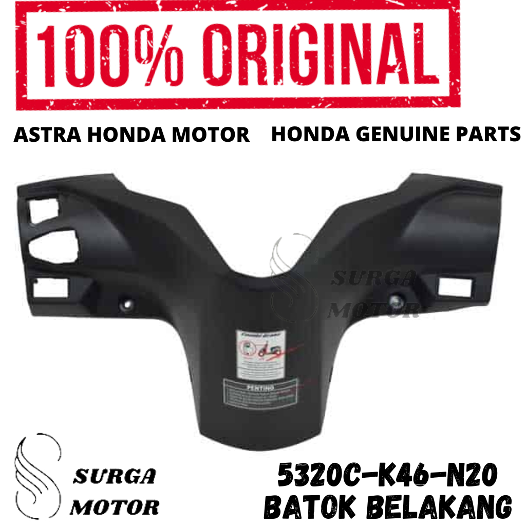 Cover Batok Totok Belakang Handel Hendel Stang Vario 110 FI  Non ISS Indling Stop eSP Original Honda