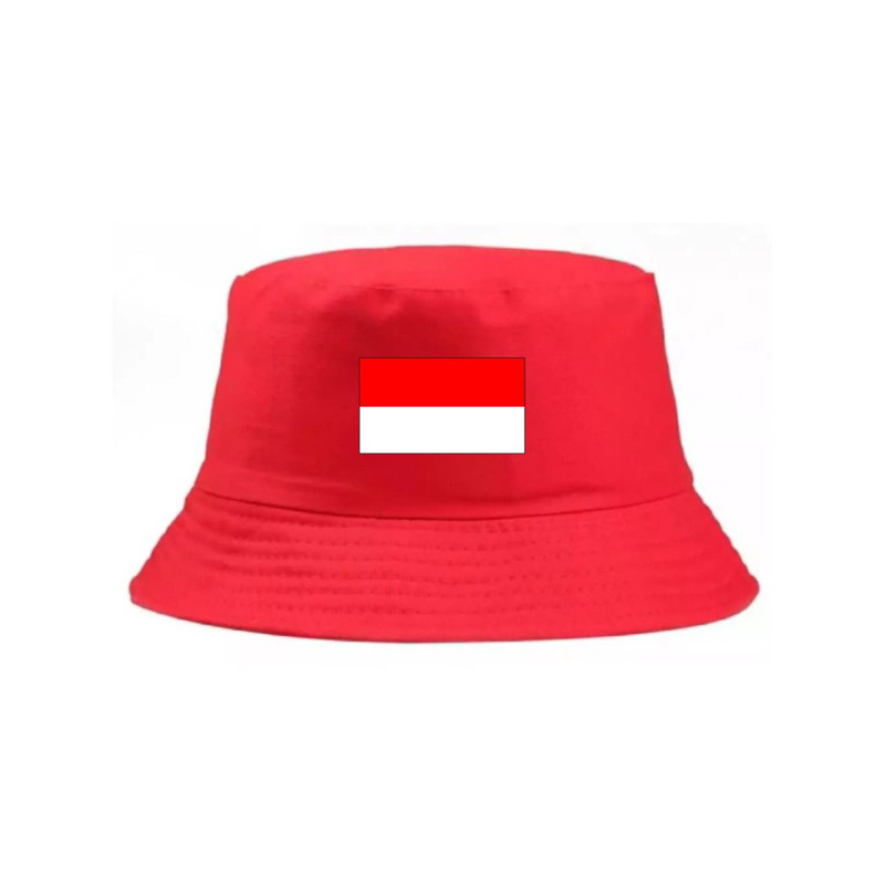 Bucket Hat Custom Kemerdekaan Bendera Indonesia / Terlaris COD
