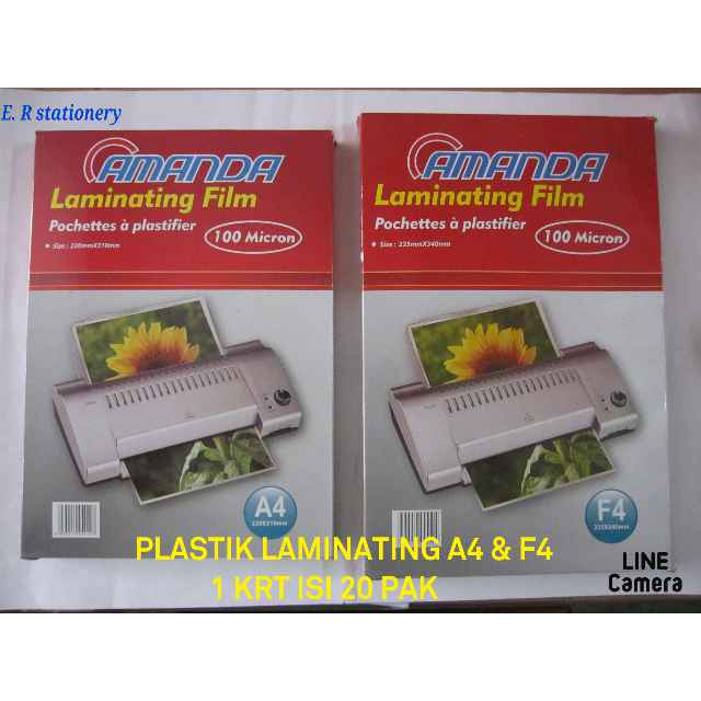 

Plastik Laminating / Laminating Film UKURAN A4 / F4 HARGA 10LEMBAR