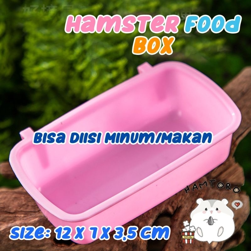 Hamster Food Box Tempat Makan Hamster/Kelinci, Landak Mini