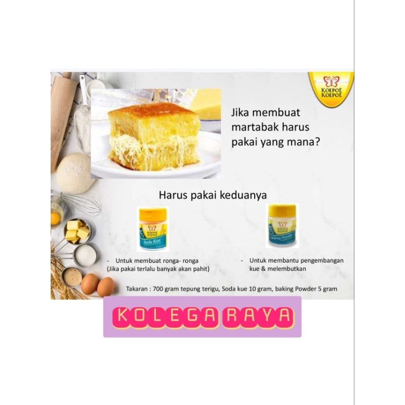 Baking Powder dan Soda Kue cap koepoe koepoe