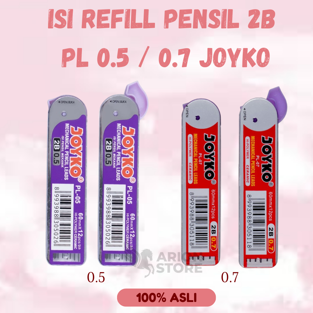 

[ARION STORE] Refill Pensil 0.5 2B / 0.7 2B Joyko (ISI 12) / Isi Pensil Pensil Mekanik [TUBE]