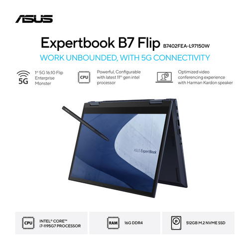 ASUS Expertbook B7 Flip B7402FEA i7 1195G7 32GB 1TB SSD iRis Xe 14,0 FHD Windows 11