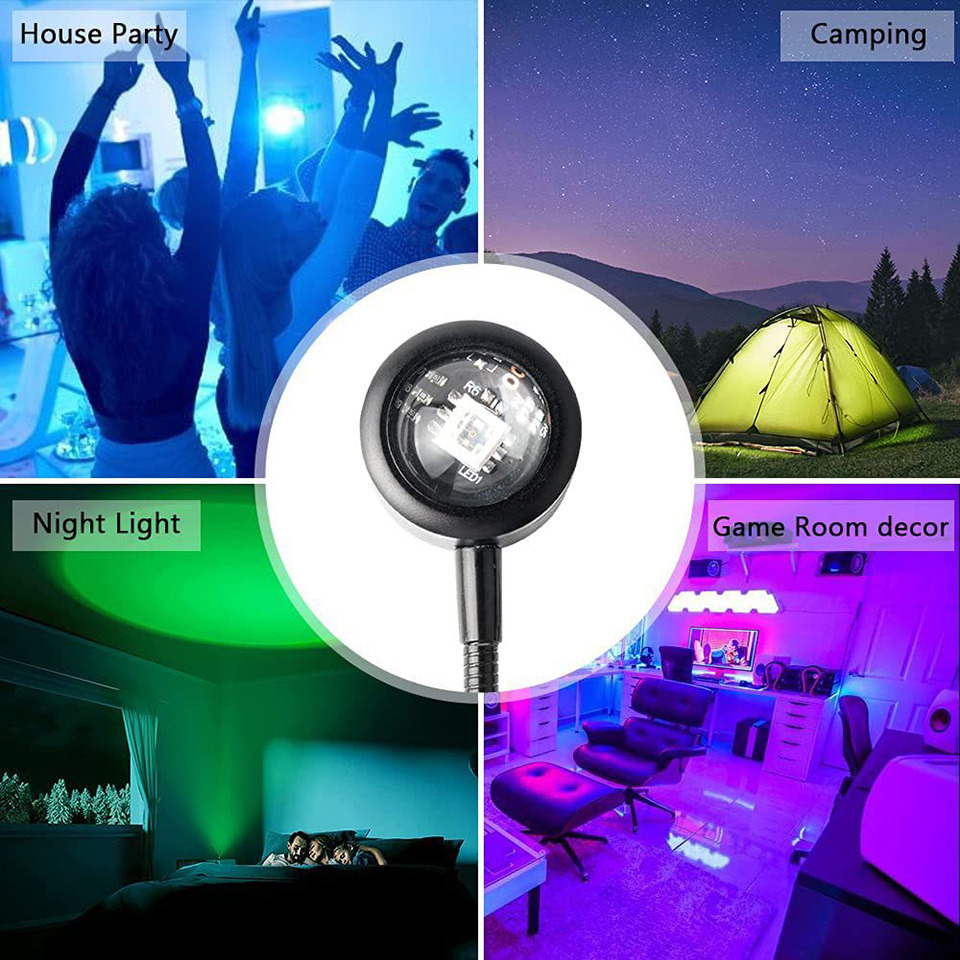 LED Sunset Lamp USB Rechargable Lampu Neon Fotografi - CE10