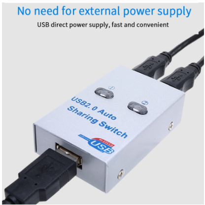 Auto Switch Usb Printer 2 Port Sharing Switcher USB 2.0 Printer Kabel Manual Otomatis