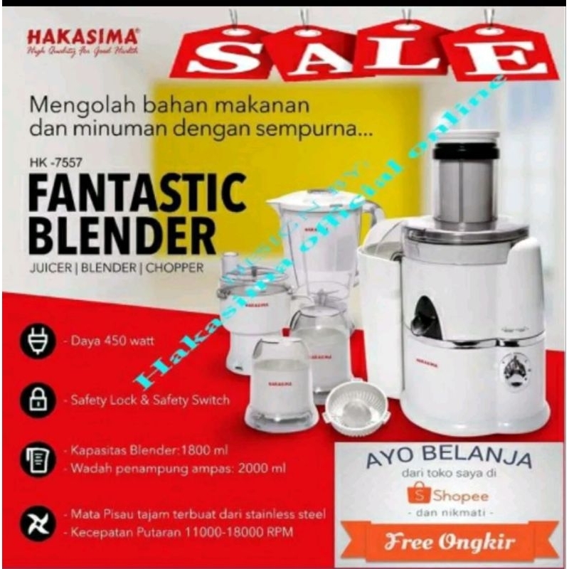 HAKASIMA FANTASTIK BLENDER 7 IN 1 ( PROMOO)