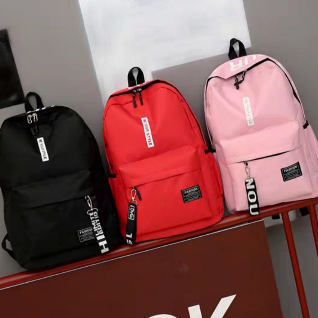 Tas Ransel Be Your Style / Tas Pria Wanita Tas Sekolah Anak Import Korean Backpack