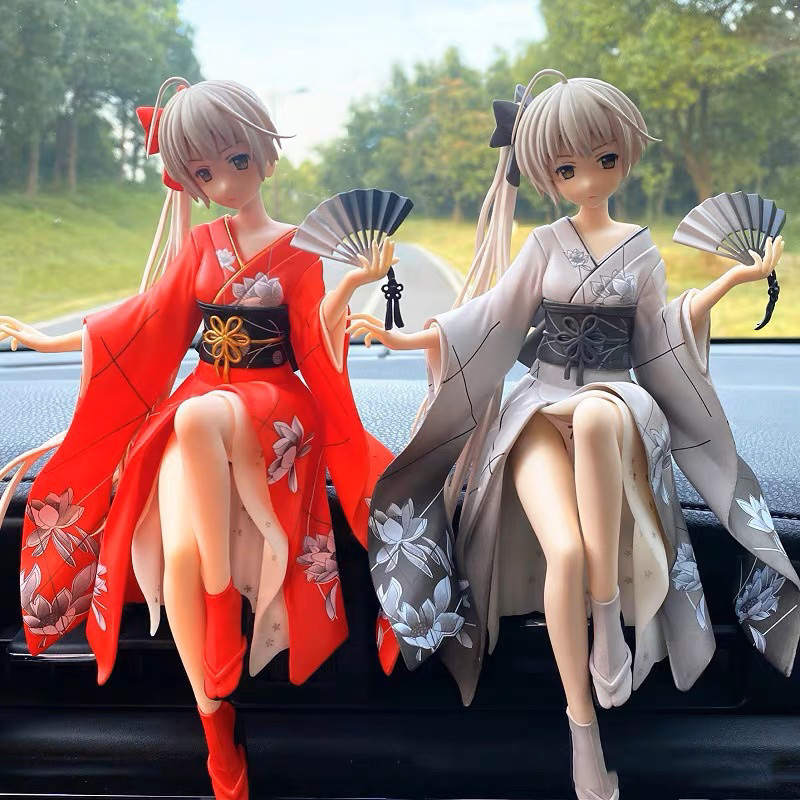 SHET Samurai Geisha Anime Action Figure Aksesoris Hiasan Dashboard Mobil