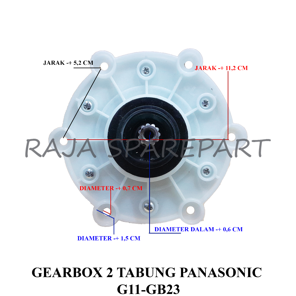 GEARBOX MESIN CUCI/GEARBOX 2 TABUNG PANASONIC GIGI 11 GB-23 (GPG)