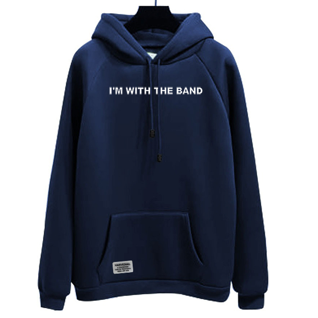 Parisdivarious Sweater Hoodie Jemper I Am With The Band Bahan Fleece Size S - XXL (Pria &amp; Wanita)