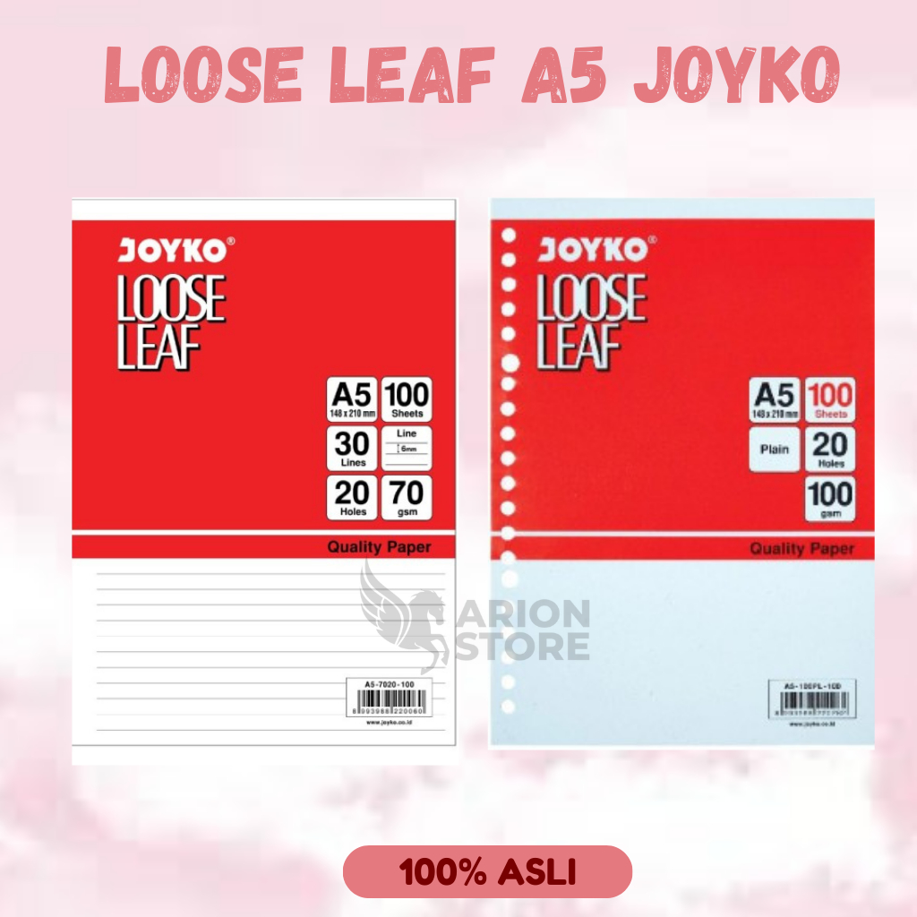 

[ARION STORE] Loose Leaf A5 Warna & A5 Polos & A5 Rainbow Big Boss / Loose Leaf Joyko A5 100 Garis & A5 50 Garis [PAX]