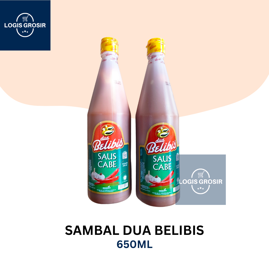Saus Cabe Dua Belibis Botol 650ml 650 ml Besar Plastik Saos Sambal