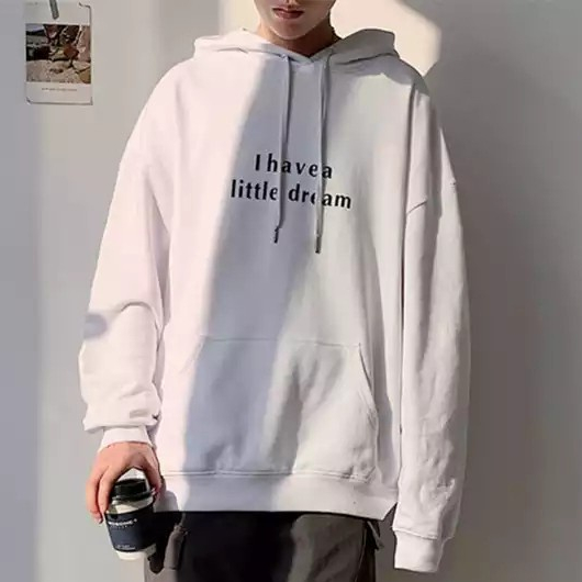 Parisdivarious Sweater Hoodie Jemper I have little dream Bahan Fleece Size S - XXL (Pria &amp; Wanita)