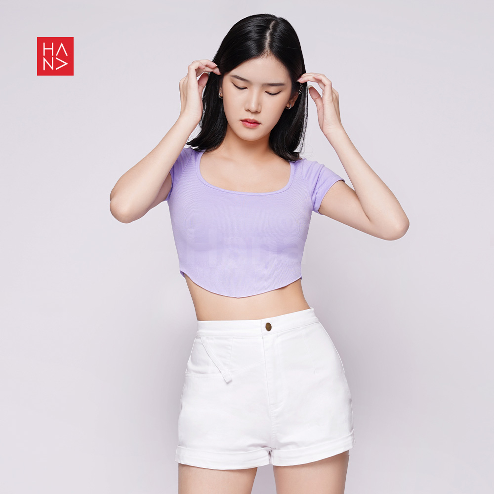 HanaFashion JKT - Audrey Ribbed Crop Top - CT192