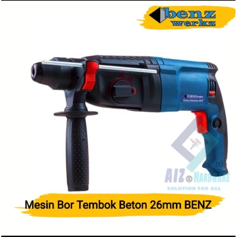 Mesin Bor 3 fungsi 26mm Rotary Hammer BENZ WERKZ BZ-8826